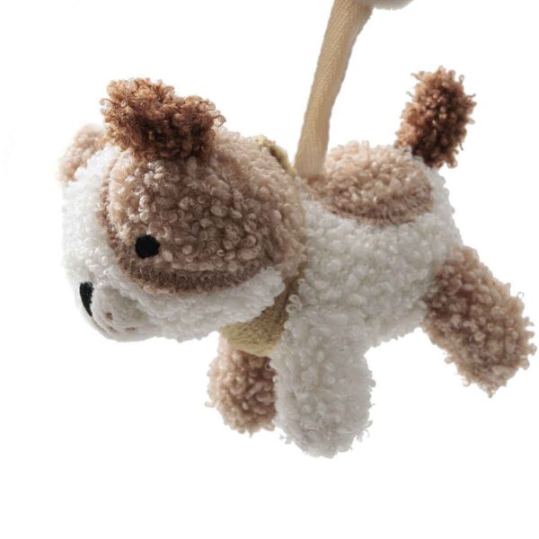 Jollein wagenspanner Tiny Park met hondje, katje, spiegel en belletjes. Ideaal speelgoed voor onderweg en de ontwikkeling van je baby.