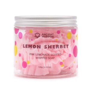 Roze Limonade Slagroomzeep 120g met romig opgeklopt schuim en een frisse fruitige pink lemonade geur.