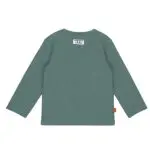 Frogs and Dogs babyshirt Pilot Club in Sea Pine groen met lange mouwen en ton-sur-ton PILOT-print met vliegtuig