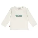 Frogs and Dogs shirt Pilot Club FD in White Alyssum gebroken wit met lange mouwen en groen pilotenembleem